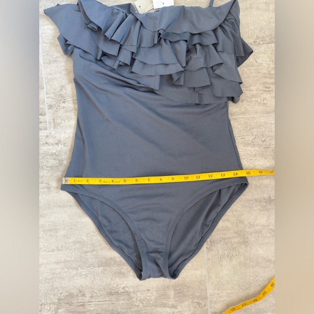 J.Grew Jersey Lomellina Grey One-Piece Swimsuit Size 8 NWT - Picture 13 of 15